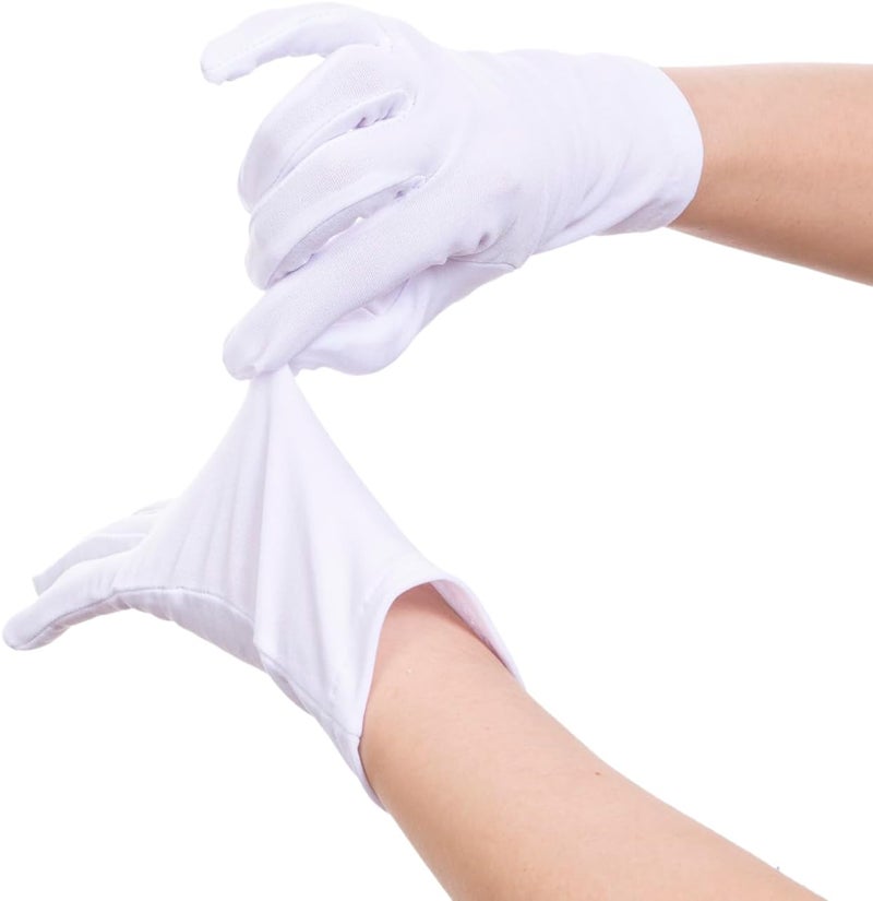 Vonokee Adult Spandex Gloves,Short Stretchy Opera Gloves for Halloween Party Costume 1920s Flapper Accessories - Image 4